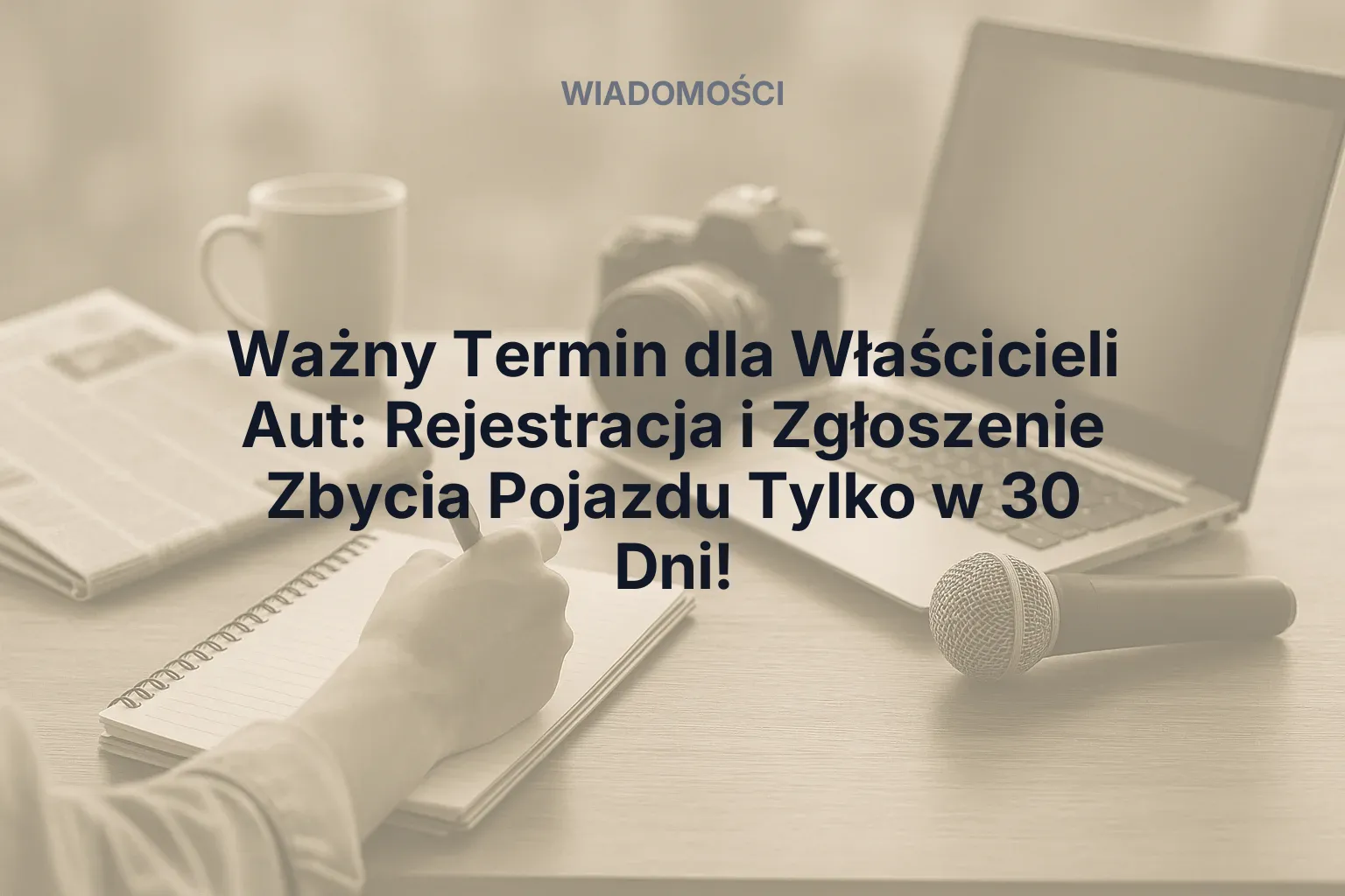 Artykuł: Ważny Termin dla Właścicieli Aut: Rejestracja i Zgłoszenie Zbycia Pojazdu Tylko w 30 Dni!