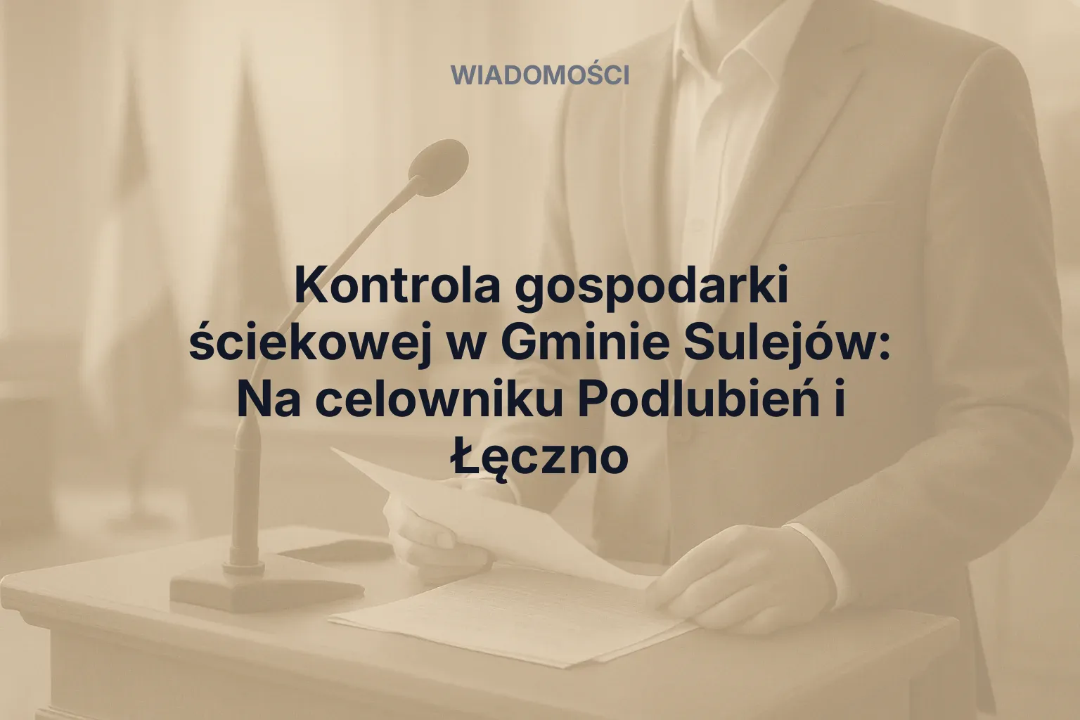 Artykuł: Kontrola gospodarki ściekowej w Gminie Sulejów: Na celowniku Podlubień i Łęczno