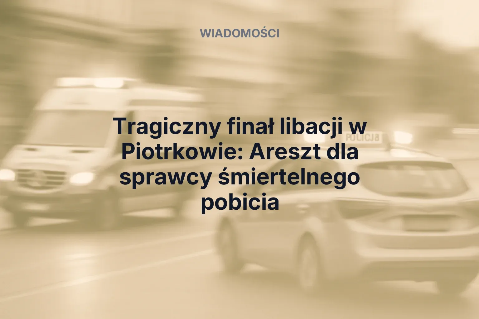 Artykuł: Tragiczny finał libacji w Piotrkowie: Areszt dla sprawcy śmiertelnego pobicia