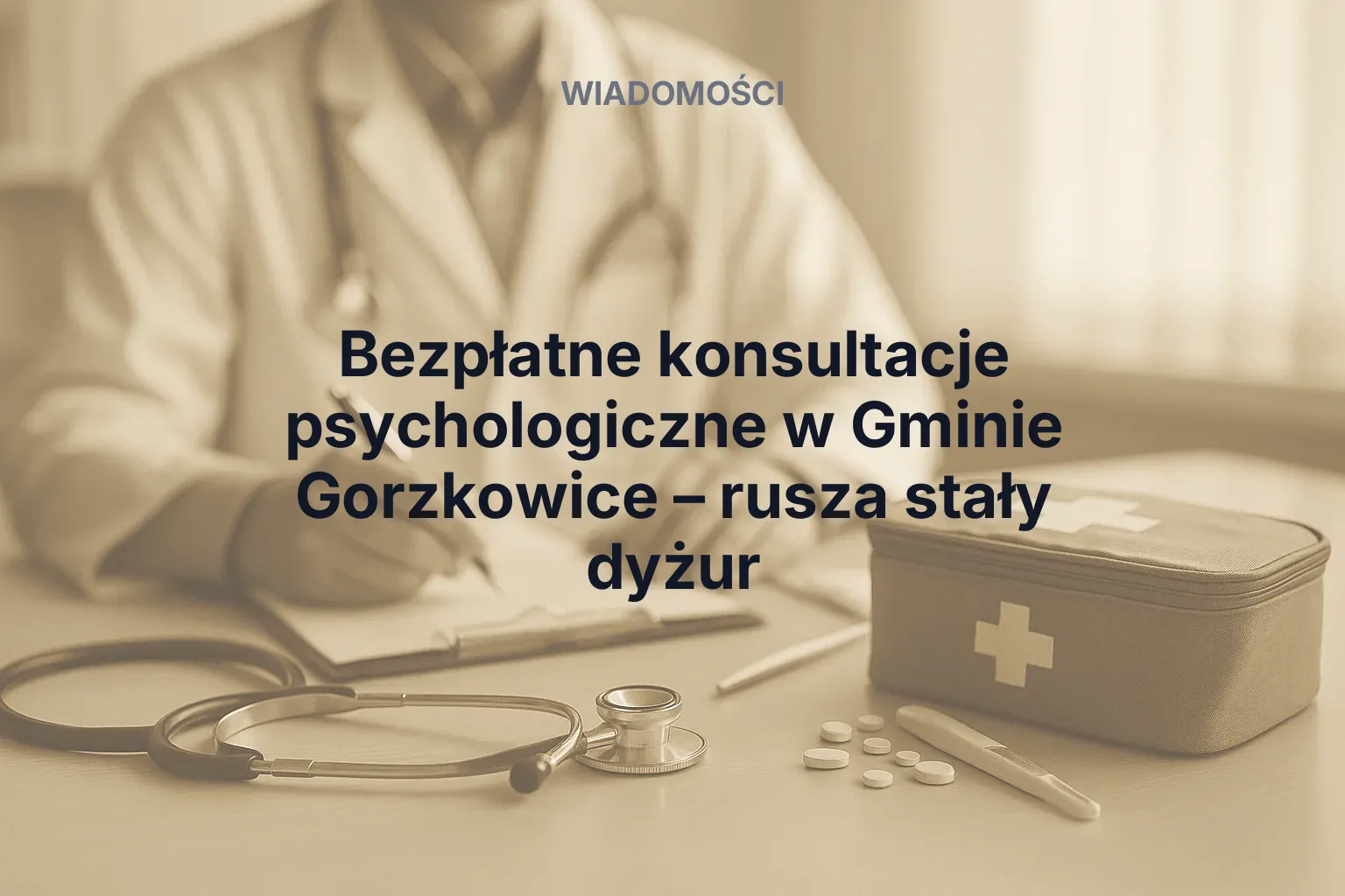 Wsparcie psychologiczne dla mieszkańców: Dyżury specjalisty w Punkcie Konsultacyjnym w Gorzkowicach