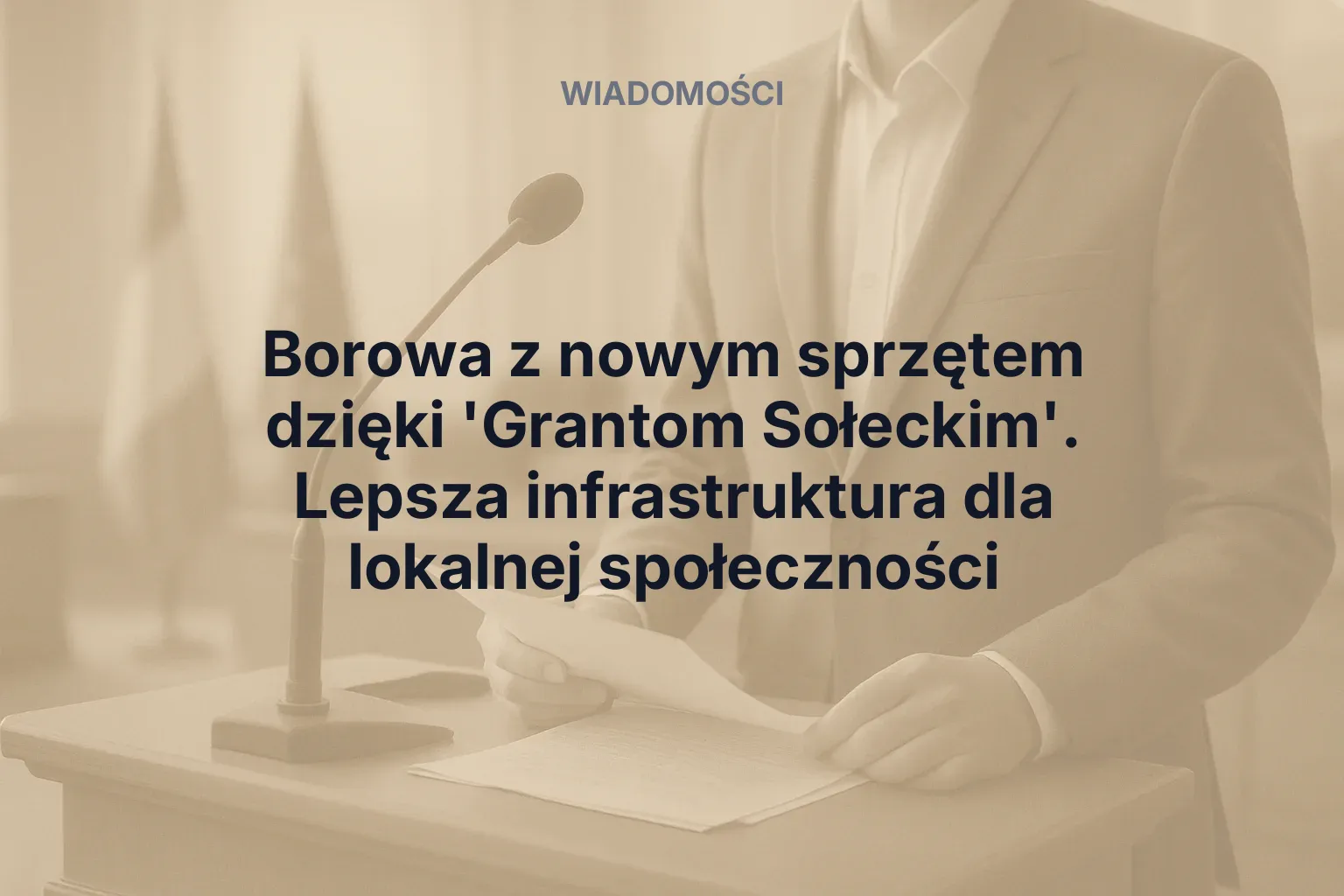 Miniatura: Borowa z nowym sprzętem dzięki 'Grantom Sołeckim'. Lepsza infrastruktura dla lokalnej społeczności