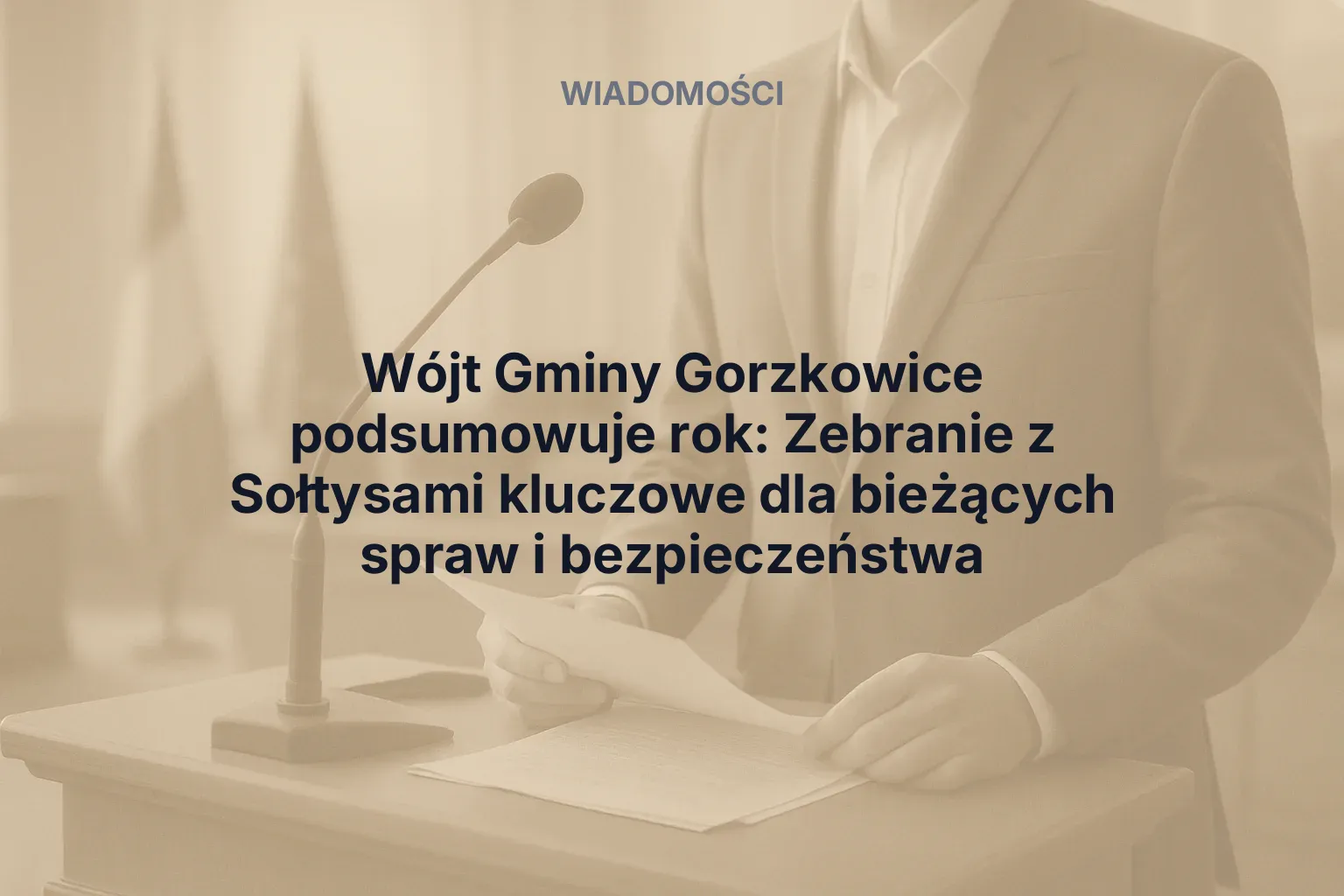 Miniatura: Wójt Gminy Gorzkowice podsumowuje rok: Zebranie z Sołtysami kluczowe dla bieżących spraw i bezpieczeństwa