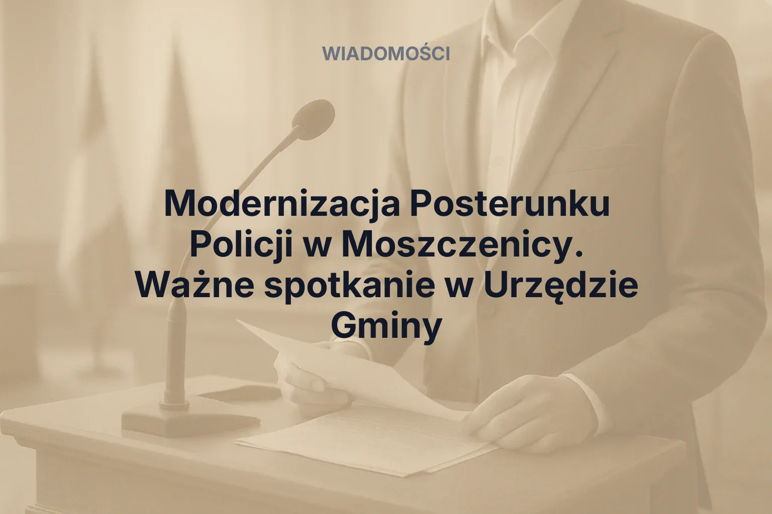 Miniatura: Modernizacja Posterunku Policji w Moszczenicy. Ważne spotkanie w Urzędzie Gminy