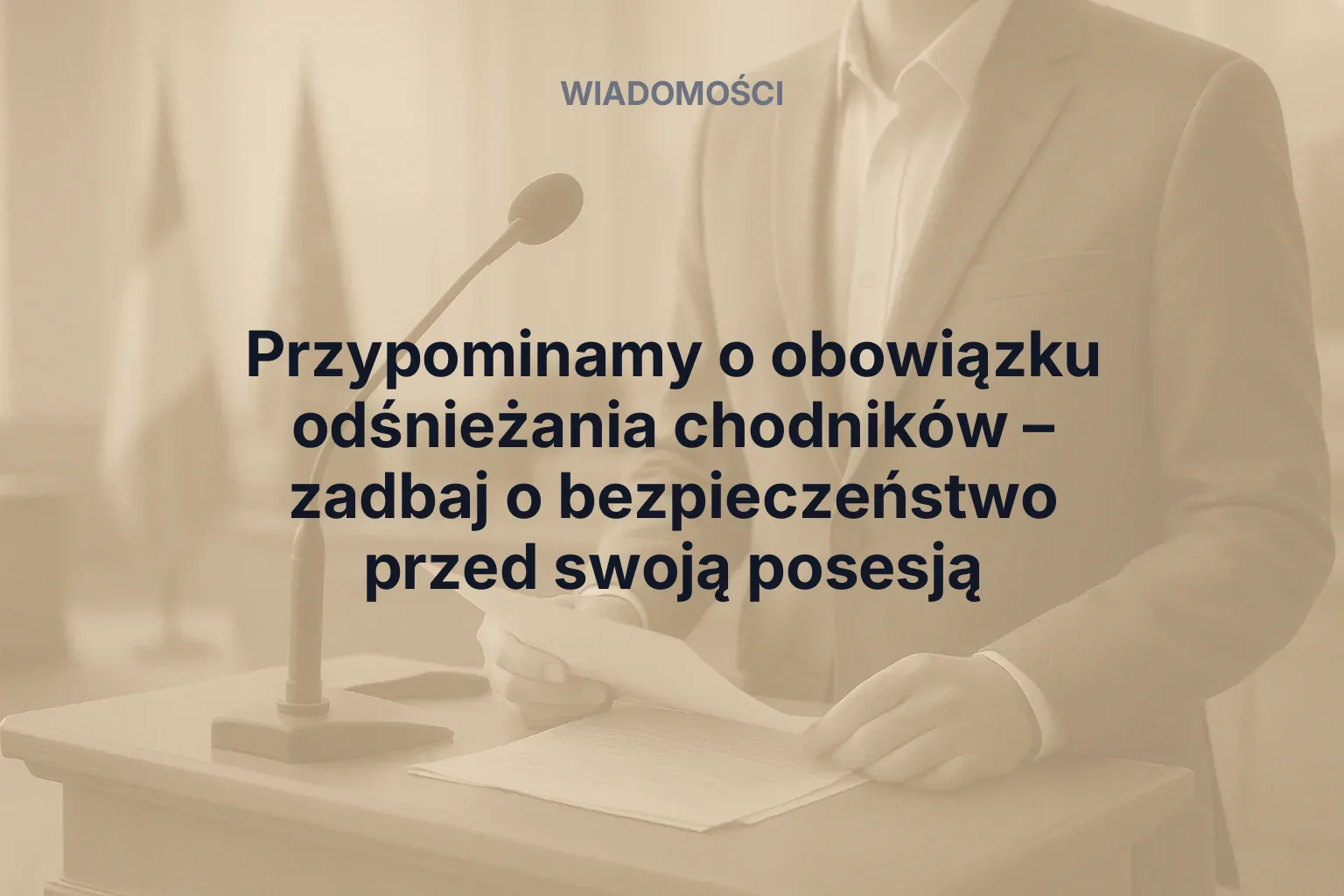 Miniatura: Przypominamy o obowiązku odśnieżania chodników – zadbaj o bezpieczeństwo przed swoją posesją