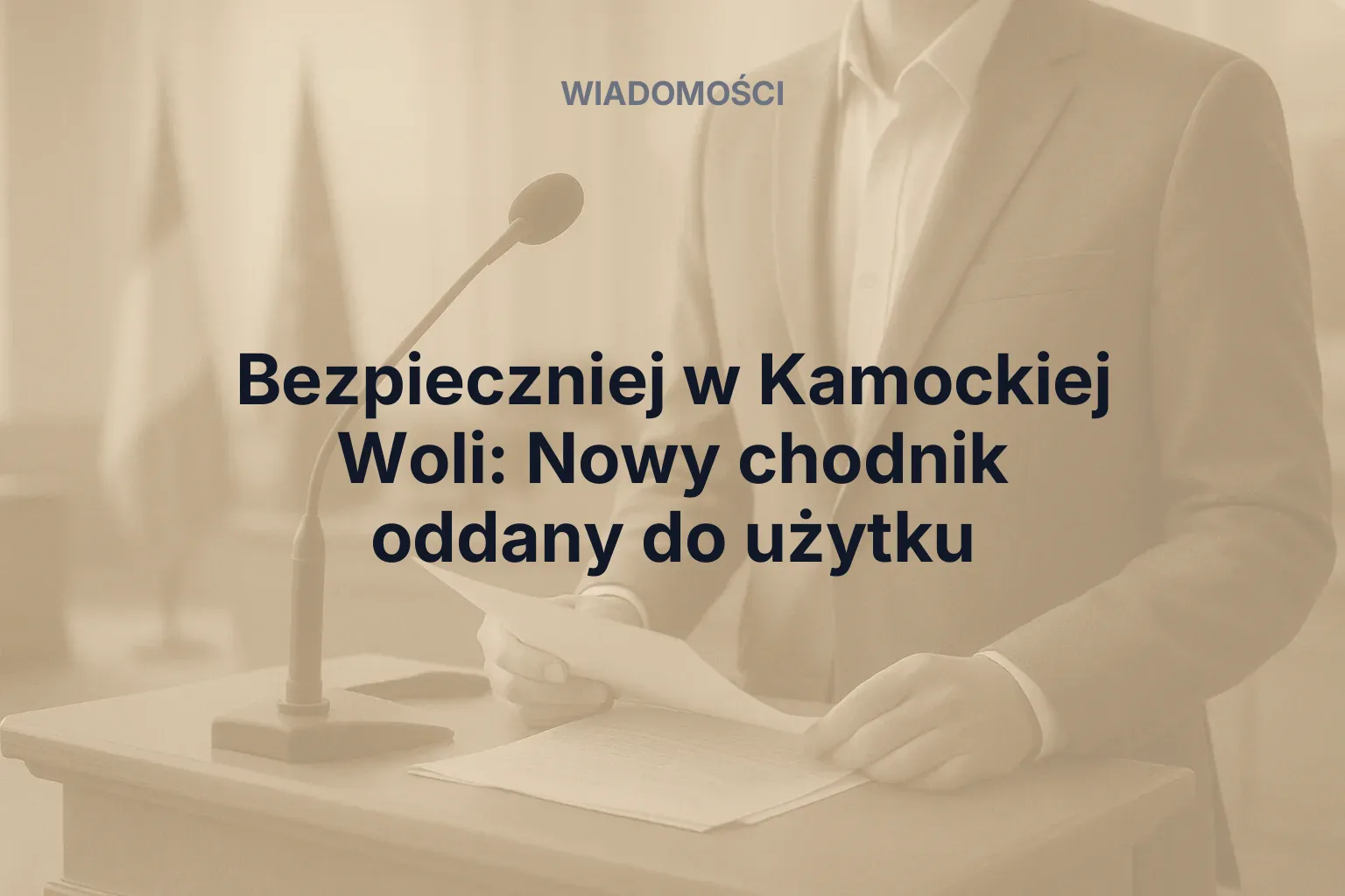 Miniatura: Bezpieczniej w Kamockiej Woli: Nowy chodnik oddany do użytku